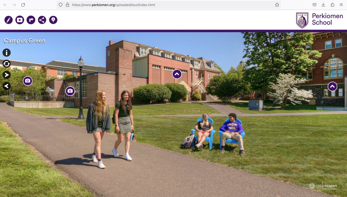 Is your virtual campus tour easy to update? A Circlescapes tour is.
Check out this new and improved tour. perkiomen.org/uploaded/tour/…
#VirtualCampusTour #SchoolMarketing #IndependentSchools #BoardingSchools #CharterSchools #SchoolAdmissions