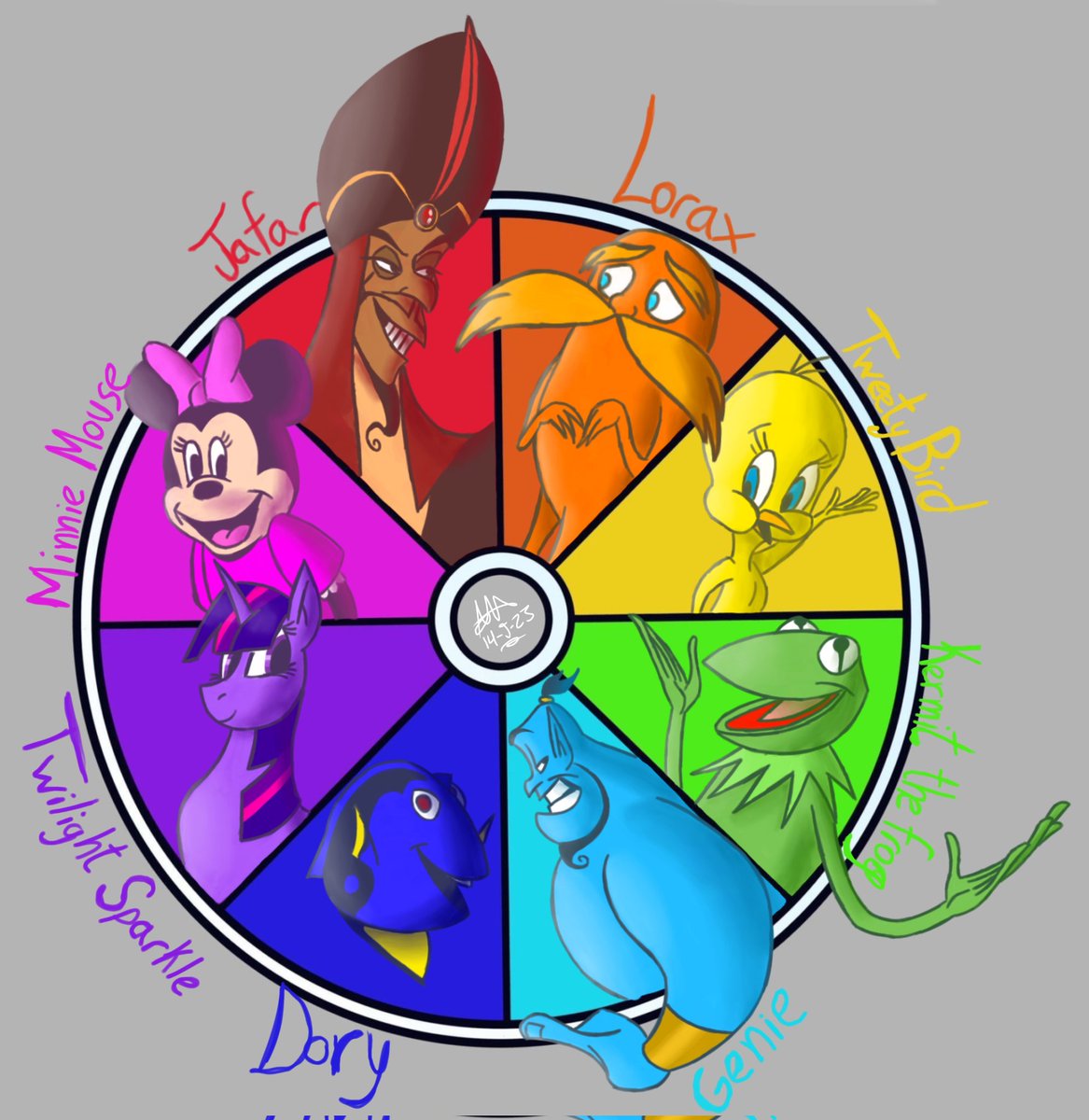 Color Wheel Character

#aladdindisney #lorax #LooneyTunes #muppets #nemodisney #mylittlepony #Disney
#MinnieMouse