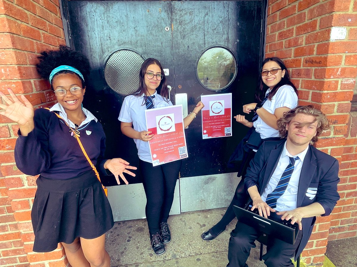 Some of our y10 students getting very excited with our festival prep today  #PerformingArtsBusiness #ThereIsNoHeartWithoutArt ❤️🤍❤️🤍