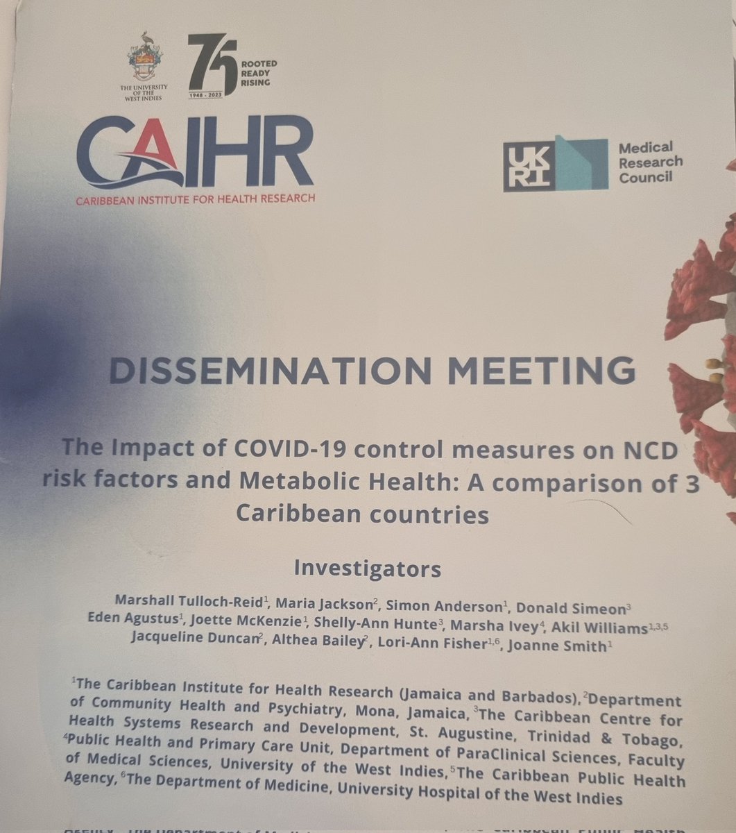 Happy to a part of this. Hoping this translates to policy change and planning for the next pandemic/disaster in the Caribbean..@CAIHRJa