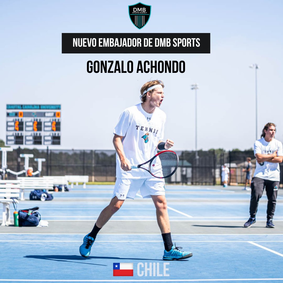 dmbsports_'s tweet photo. 🌟¡Nuevo embajador deportivo chileno en DMB Sports! 🇨🇱🎾Presentamos con entusiasmo a Gonzalo Achondo, quien se une a nuestro equipo. Con una amplia experiencia en el tenis y una destacada trayectoria internacional. ¡Bienvenido Gonzalo! #Sports #Tenis #BuildingNewFutures https://t.co/Mzyq3ztnqa