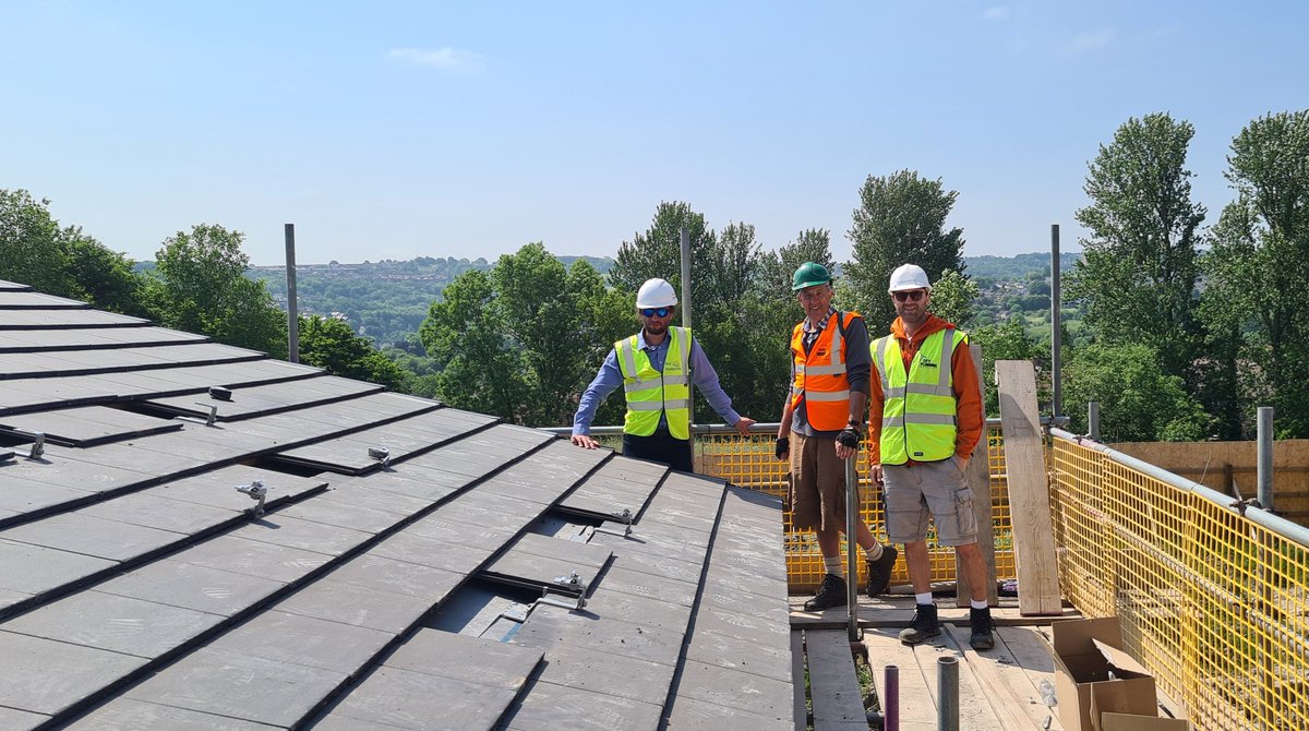 sheffieldrenew's tweet image. Community Energy back in Action in Sheffield! Installed this week, 12kWp of Solar PV for the Common House at Five Rivers Cohousing. Some great organisations bringing this awesome project to life! @fiveriverscoho @EcologyBS @homecoenergyuk @OakworthTimberE + our very own Dave!