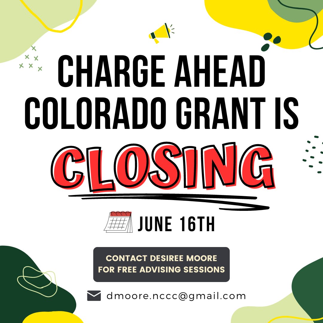 NOCOCleanCities's tweet photo. 📢Standard applications for Charge Ahead Colorado are due this Friday📢 

Schedule a free advising session with Desiree for the next round opening in October!

#chargeaheadcolorado #Colorado https://t.co/ZvTY5r8qWv