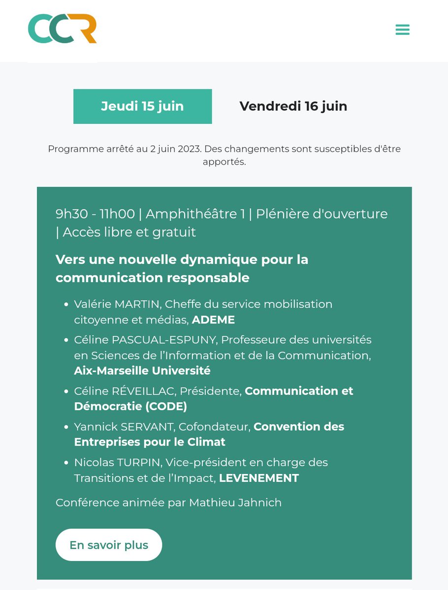 CelineReveillac's tweet image. Rdv demain au @CCResponsable ! 
J&apos;y serai pour aborder la question des progrès accomplis et défis à relever en matière de #comresponsable 
On parlera notamment de la vision de @ComDemocratie sur les enjeux de #régulationpub et de #greenwashing