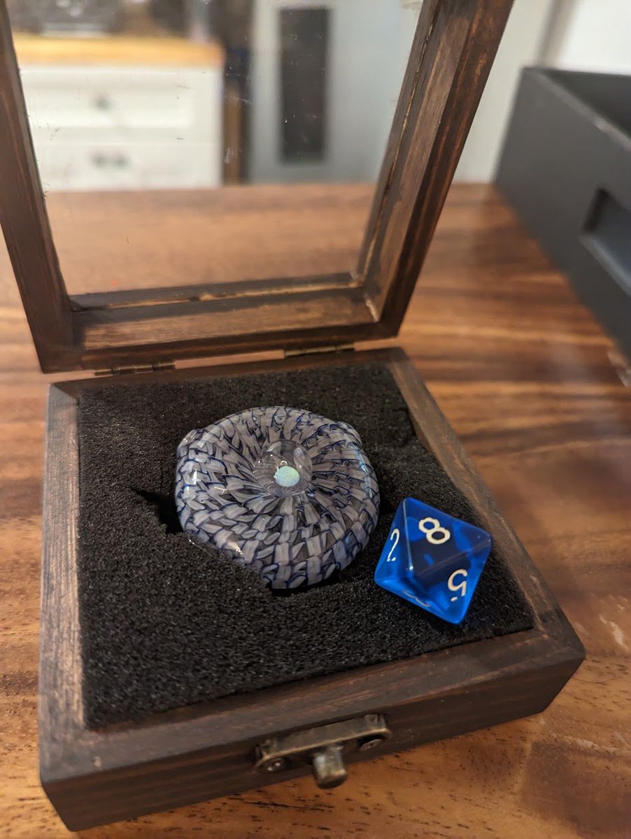 onethird_nerd's tweet photo. 🔥🔥GIVEAWAY ALERT 🔥🔥

There are only 8 @13Nstudios glass coils (including this legendary) left at https://t.co/20KvJNEdor and I have a special prize for one lucky minter; a one of a kind MATCHING functional pipe or glass coil courtesy of @ThePipeDAO 

rules/details below: 

After all pieces have been minted I will roll a 8 sided die on camera (with superslow motion for maximum tension!)  your order of minting is your number to win the giveaway. Functional art pipe or second pendant to match the corresponding minted glass coil. 

                      🔥 IMPORTANT:  🔥

1) You must be over 21 years of age and legally able to possess functional art which can ALSO be used as paraphernalia wherever you live. OR  you can have a second matching glass coil pendant to be made and claim 2 for 1. 

2) After minting on Kalao, post your minted coil and tag @13Nstudios and @ThePipeDAO I will confirm your order for the giveaway raffle.