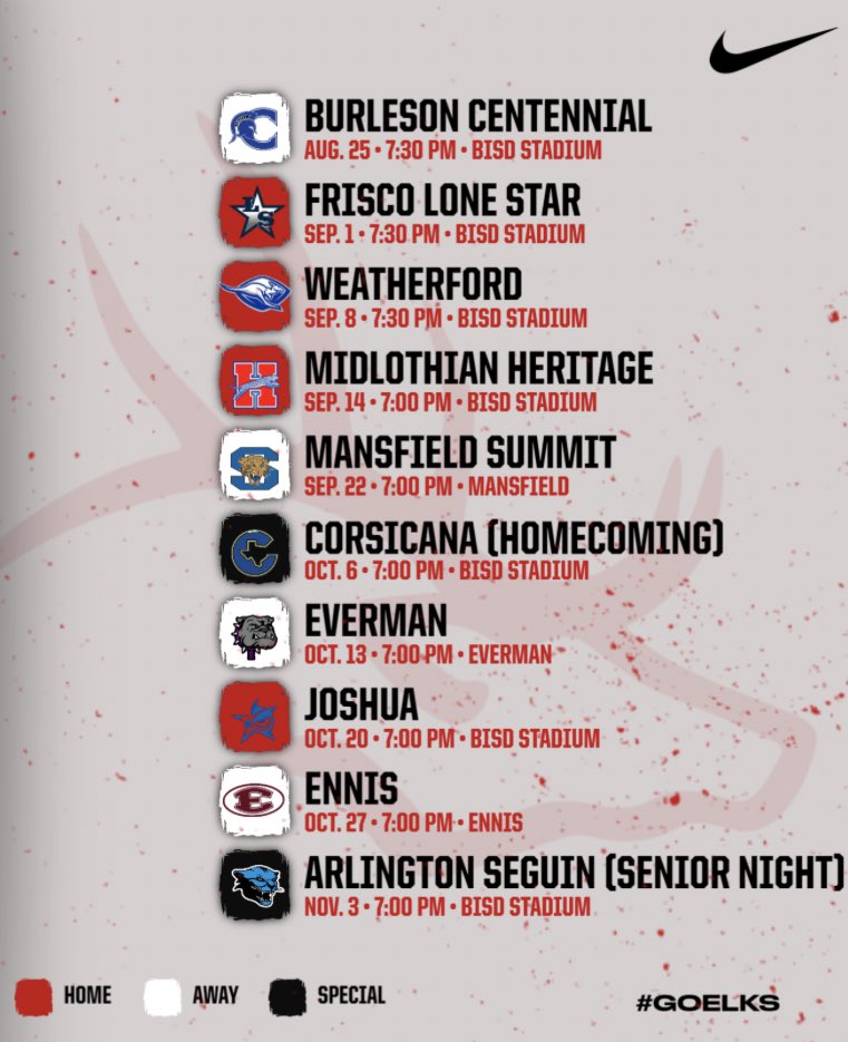 BHS_FBrecruits's tweet photo. Coming soon to a stadium near you. 🏈

Save the date, Elk Nation! 📆 https://t.co/ULei0nLc0d