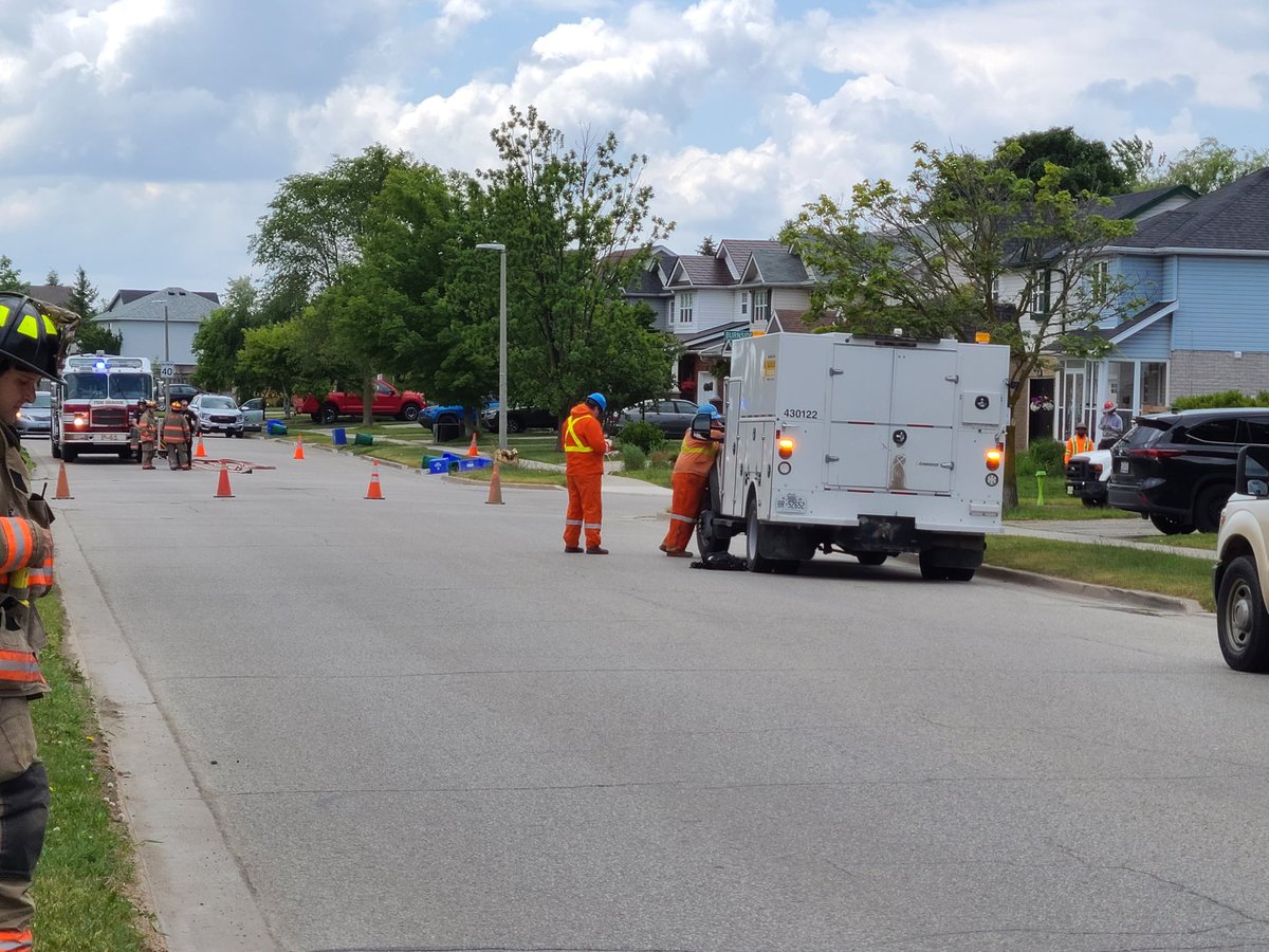 #NOTICE: <a href="/Fire_CW/">Centre Wellington Fire Rescue</a> and Enbridge Gas are on scene of a gas line that was struck in Fergus.

Wellington County OPP is asking drivers to avoid the area of Millburn Blvd between Scotland Street and McTavish Street.