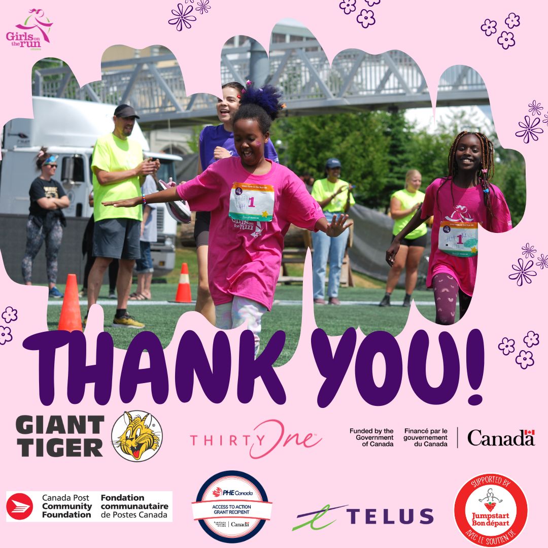 THANK YOU to our incredible sponsors for your commitment to ensuring our Spring season of Girls on the Run was a success! Because of your generosity, girls, families and our entire Ottawa community had the opportunity to experience an empowering season filled with joy!