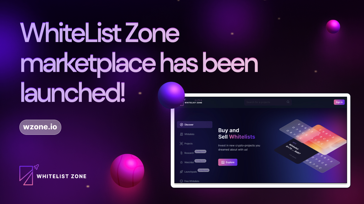 wzone_io's tweet photo. 🔥WhiteList Zone marketplace has been launched! 

Hurry up and check it out 👉https://t.co/HdaVqtWHOb

❗️Don't miss your chance to be one of the first users who get all the benefits of the 1st #whitelist marketplace!

#marketplace #NFT #launch #crypto #NFTCommunity #web3 https://t.co/2osbpywqjJ