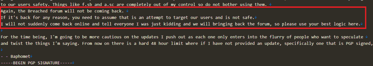 it_tomh's tweet image. #breachforums is back in the form of a honeypot. It can be assumed that Baphomet is also compromised like Pompompurin. He previously stated that any new forums would be considered honeypots. BTW it&apos;s easy to use the #ShinyHunters name. @sh_corp Glow in the dark 👀
