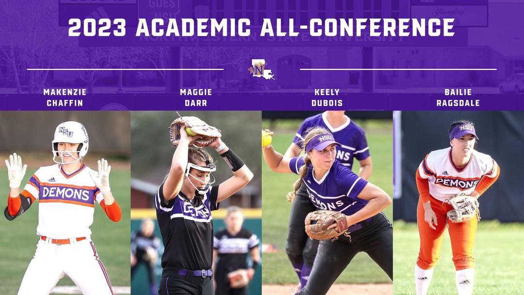 .@Mak_chaffin, <a href="/maggieedarr/">mags</a>, <a href="/KeelyDubois/">Keely Dubois</a> and <a href="/BailieRagsdale/">Bae</a> all earn spots on Southland academic squads! 

📰: bit.ly/42B4K2x

#ForkEm