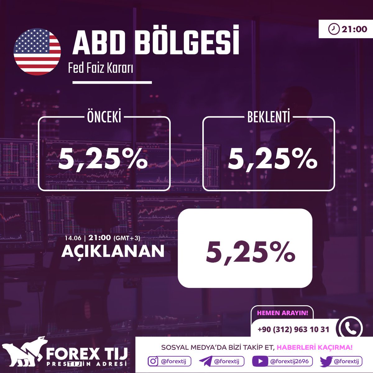ForexTij's tweet photo. #ABD Fed Faiz Kararı
Önceki: 5,25% iken
5,25% olması beklenen
5,25% olarak açıklandı.
İşlem aç, hemen kazan; https://t.co/nt5wUyALcP
Daha fazlası için Telegram kalanımıza katıl! https://t.co/SCqggUEXu4
#dolar #euro #petrol #altın #doğalgaz #gümüş #dax #nasdaq #forextij #forex #forextrading #trade #borsa #piyasa #kripto #forexmarket