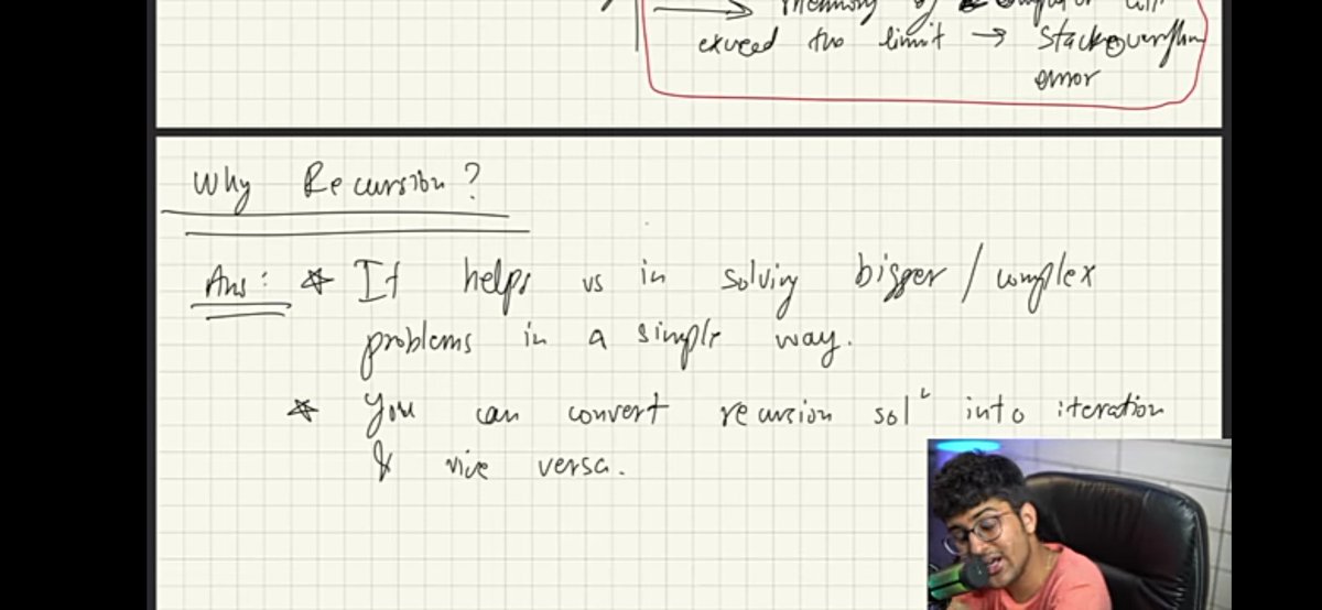 coder_divyansh's tweet image. Day 9 of #100DaysOfCode
✅Why we need recursion
✅How to solve recursion Problems.
✅How important Recursion is.
#DsawithKunal
#Javawithkunal

@kunalstwt