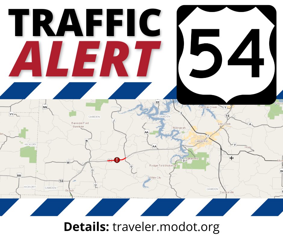 MoDOT Central District on Twitter "ALERT U.S. Route 54, Camden