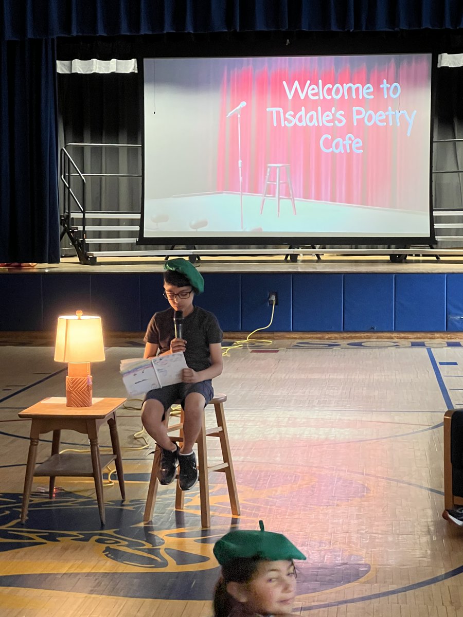 Mrs_JCrawford's tweet photo. A special day filled with friends and poetry! Students listened to and shared poems that they wrote at our annual Poetry Café! Thank you @pat_ebeling for organizing this wonderful event! #enhancingthestudentlearningexperience https://t.co/FapqxqprGI