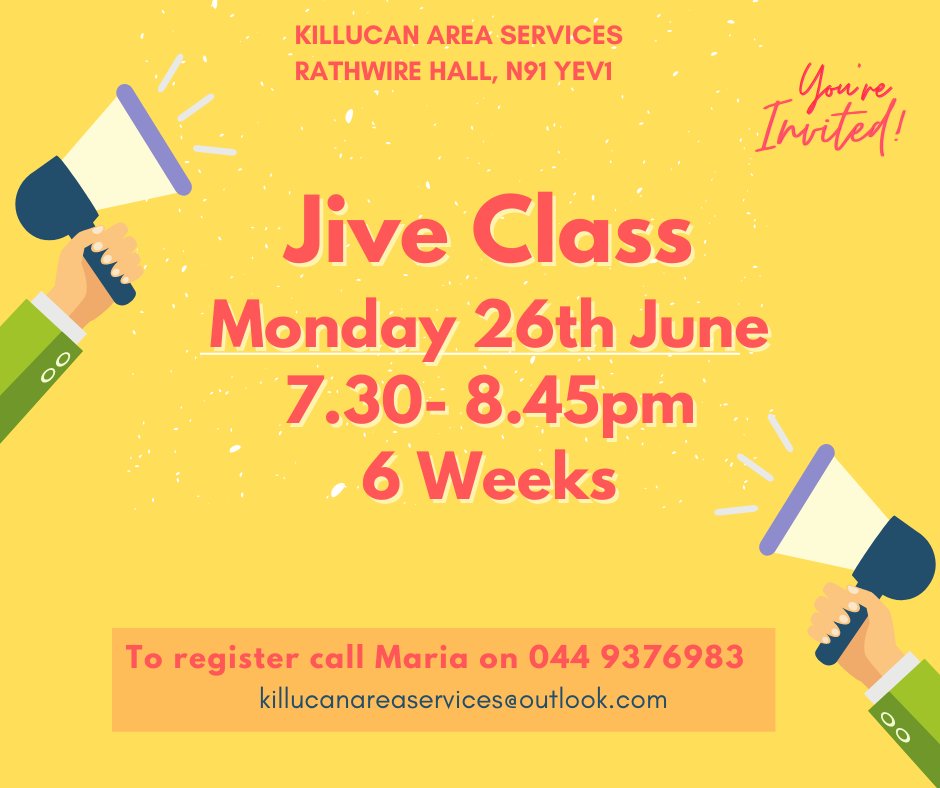 KASWestmeath's tweet photo. Get your Gladrags on for a summer time swing with KAS in Rathwire Hall. €65 euro for six weeks. Filling up fast! Polkadots optional... https://t.co/QS4trDF7sb