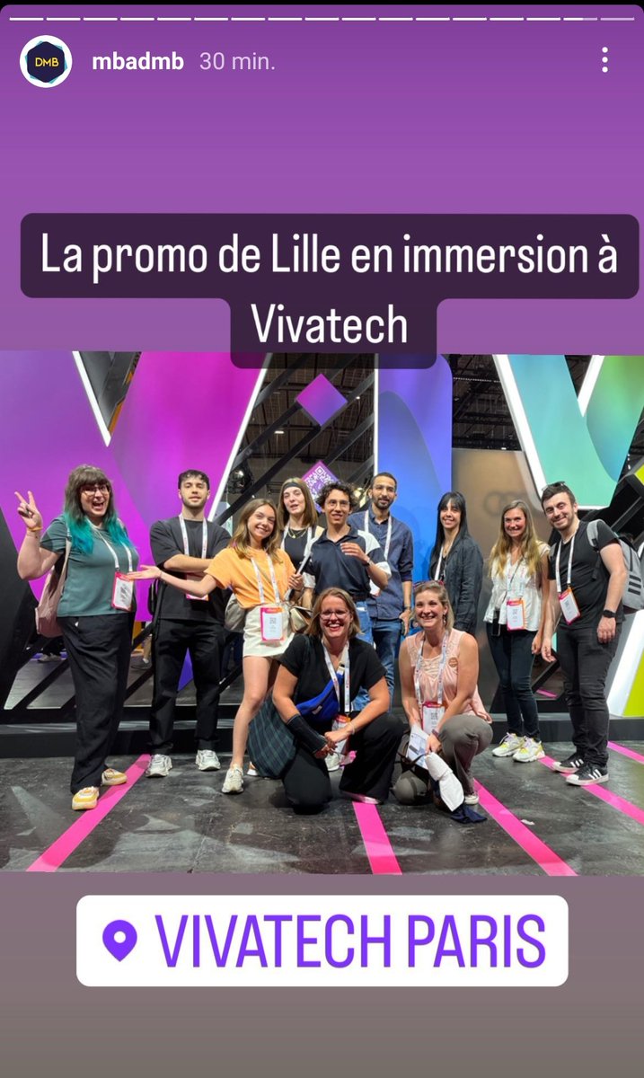 Clap de fin sur cette journée à #Vivatech pour la promo lilloise #TheCrownTech du @MBADMB  
Une journée riche et intense !