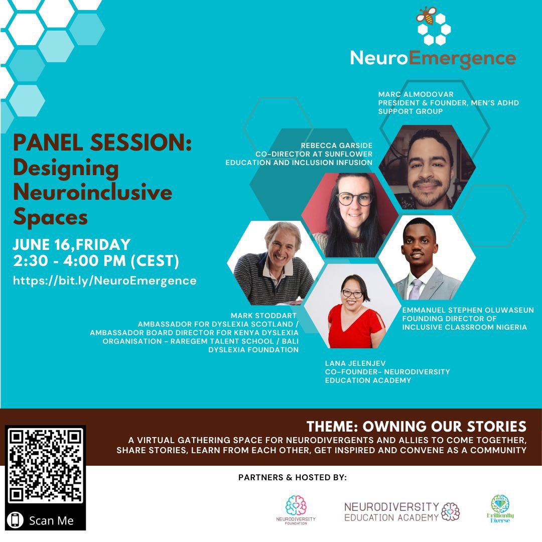 THIS FRIDAY.

Catch me as one of the speaker’s representating @mensADHDsupport talking all on “Designing Neuroinclusive Spaces”.

#ADHD #Neurodiversity