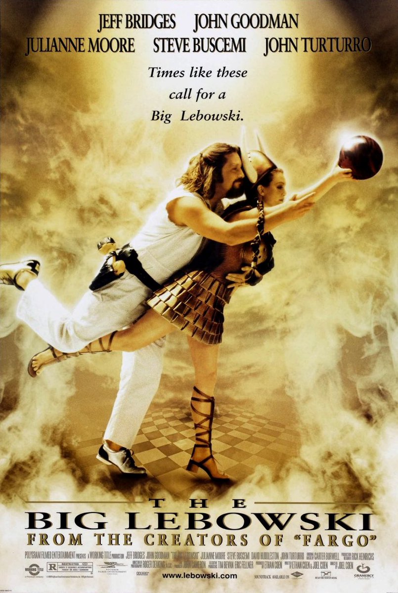 #NowWatching at @cineworld starring Jeff Bridges in #TheBigLebowski written and directed by The Coen Brothers.