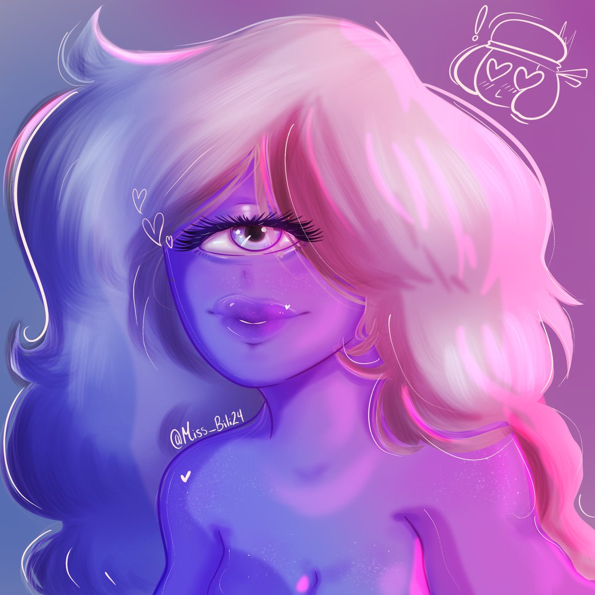 Miss_Bili24's tweet photo. 🔷Just Sapphire 🔷 #stevenuniversefanart #sapphire #rupphire #stevenuniverse #LGBT #Pride2023 https://t.co/1tfzCKTT0D