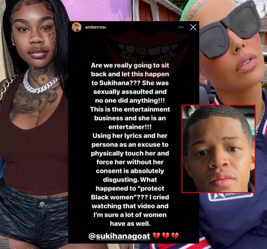 Amber Rose defends Sukihana: “are we really going to sit back & let this happen to Sukihana? She was sexually assaulted, and no one did anything!”