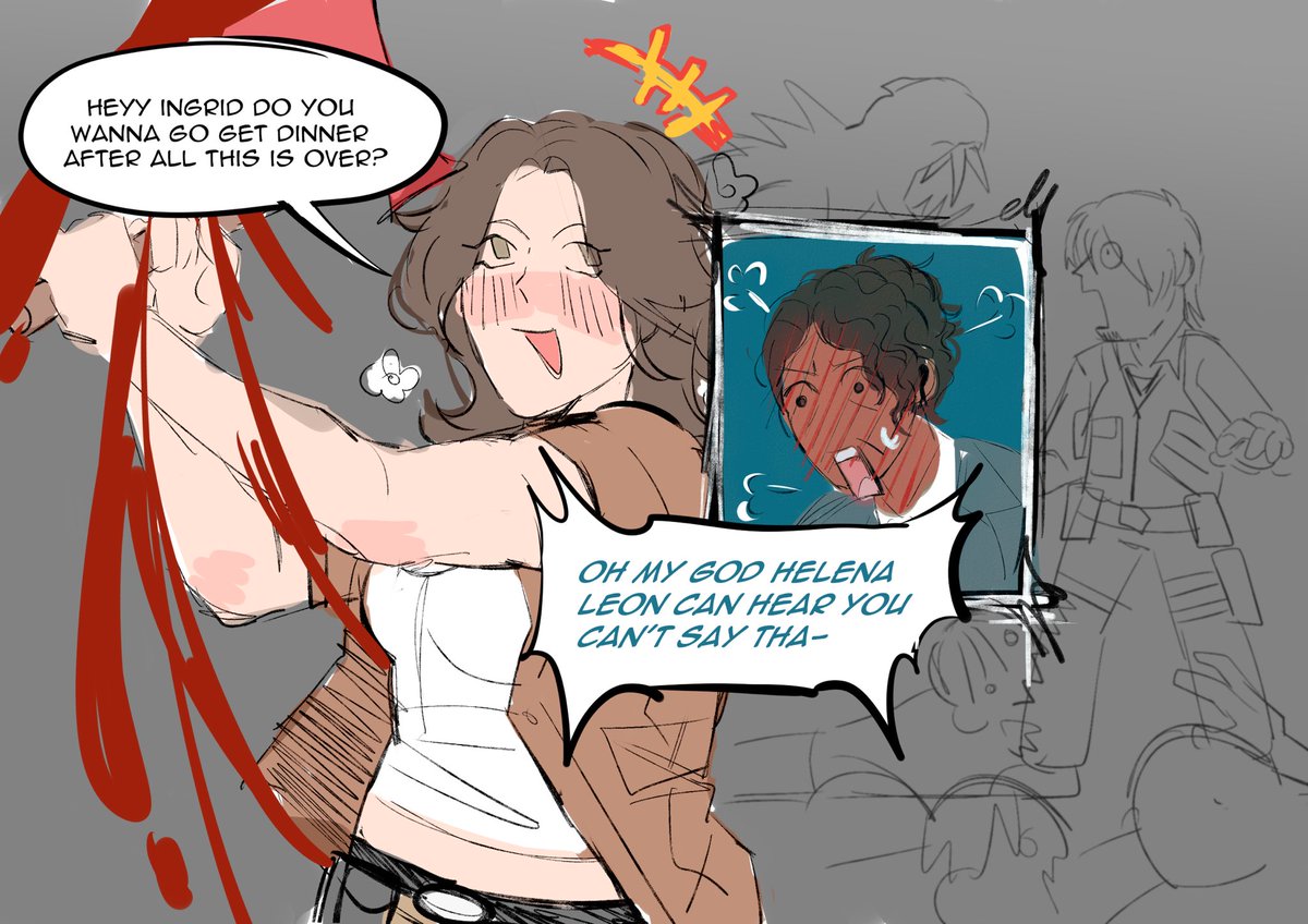 looneyorca's tweet photo. helena shooting her shot in the middle of a c virus outbreak #inlena #helenaharper #ingridhunnigan https://t.co/cX6KMWOqEb