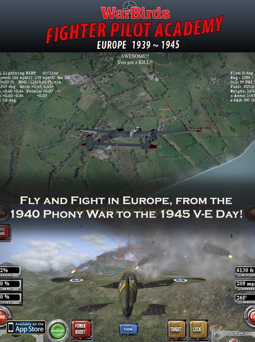 IENTGames's tweet image. WWII News: 1945 Pacific - P-51 Gun Camera Raw Footage. Fly WWII Fighters on your iOS Mobile device, from iEntertainment Network (OTCBB) tinyurl.com/2pnjjste Watch Here! tinyurl.com/32t2hkjz
#warbirds #flightsimulators #flightgames