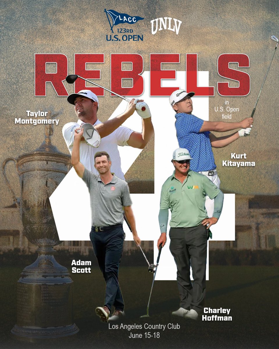 Best of luck to the 4 Rebels competing in the 123rd U.S. Open at LACC this week‼️ #RebsOnTour