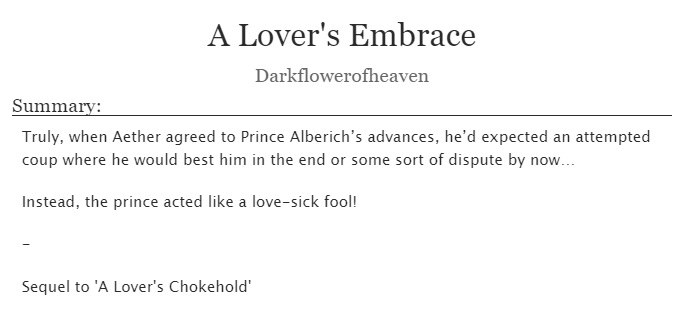 FlowerofFira's tweet image. Do you all remember my Royalty AU with Kaether? Well...

Would you like a sequel?

Day 4: Historical Royalty + First Kiss #Kaether

🔗archiveofourown.org/works/47878039

#AetherWeek2023 @allforaether