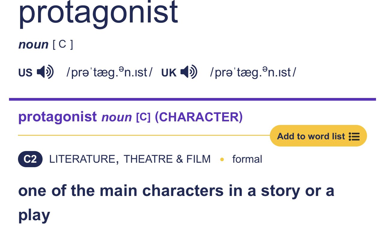 What does online protagonist mean