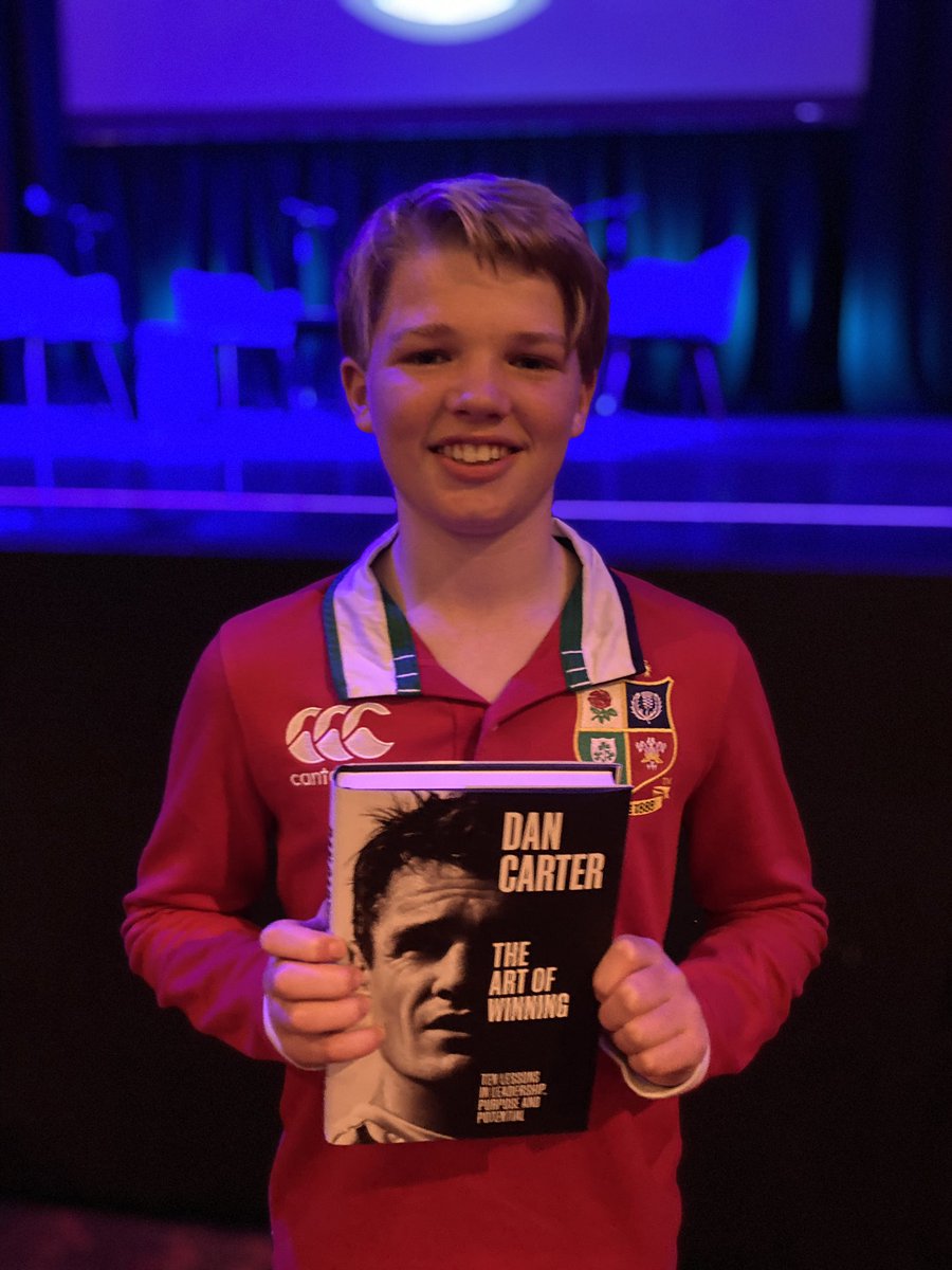 loumarcel's tweet photo. Making memories with my boy! An audience with Dan Carter. Fabulous seats and a signed book before it’s even released! #dancarter #loverugby @DanCarter https://t.co/1baIUTS0GK