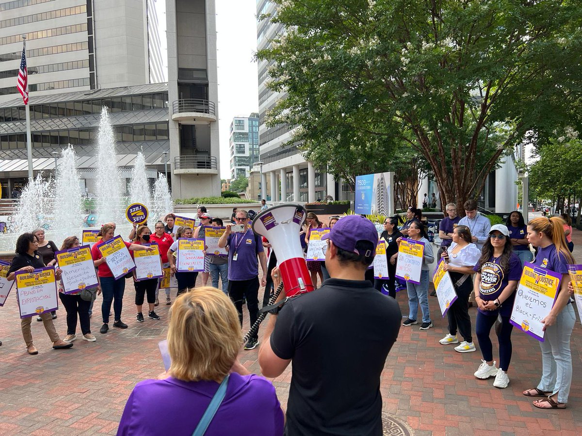 SEIUPres's tweet photo. Tomorrow janitors across the country will celebrate Justice for Janitors Dayβa celebration of decades of wins and a moment for working people to rally and continue demanding the respect, protections and pay that allow us all to thrive! #JusticeForJanitor #IJD2023 https://t.co/2FFdtkgRfr