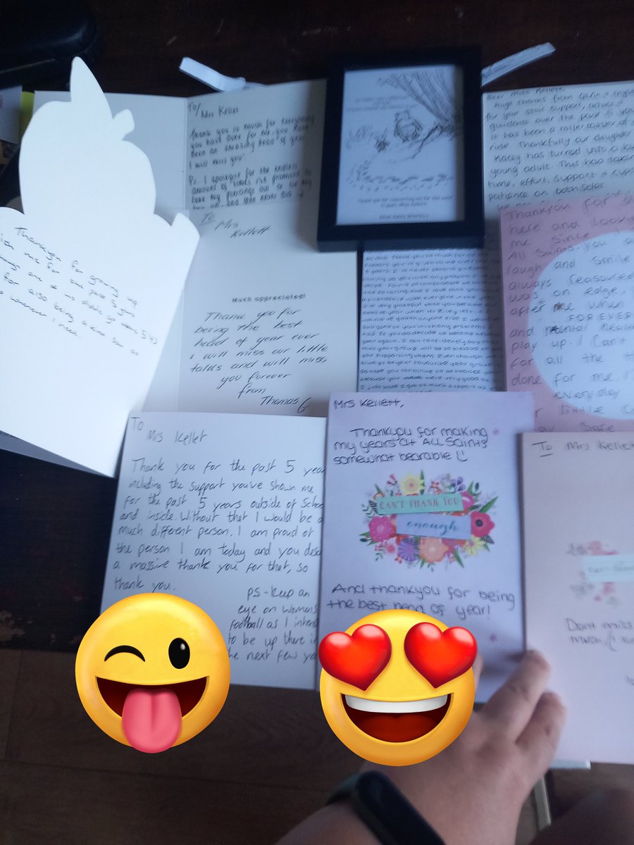 A small selection of the beautiful cards from my amazing year 11s. I will miss them so much. Words mean so much!!!
