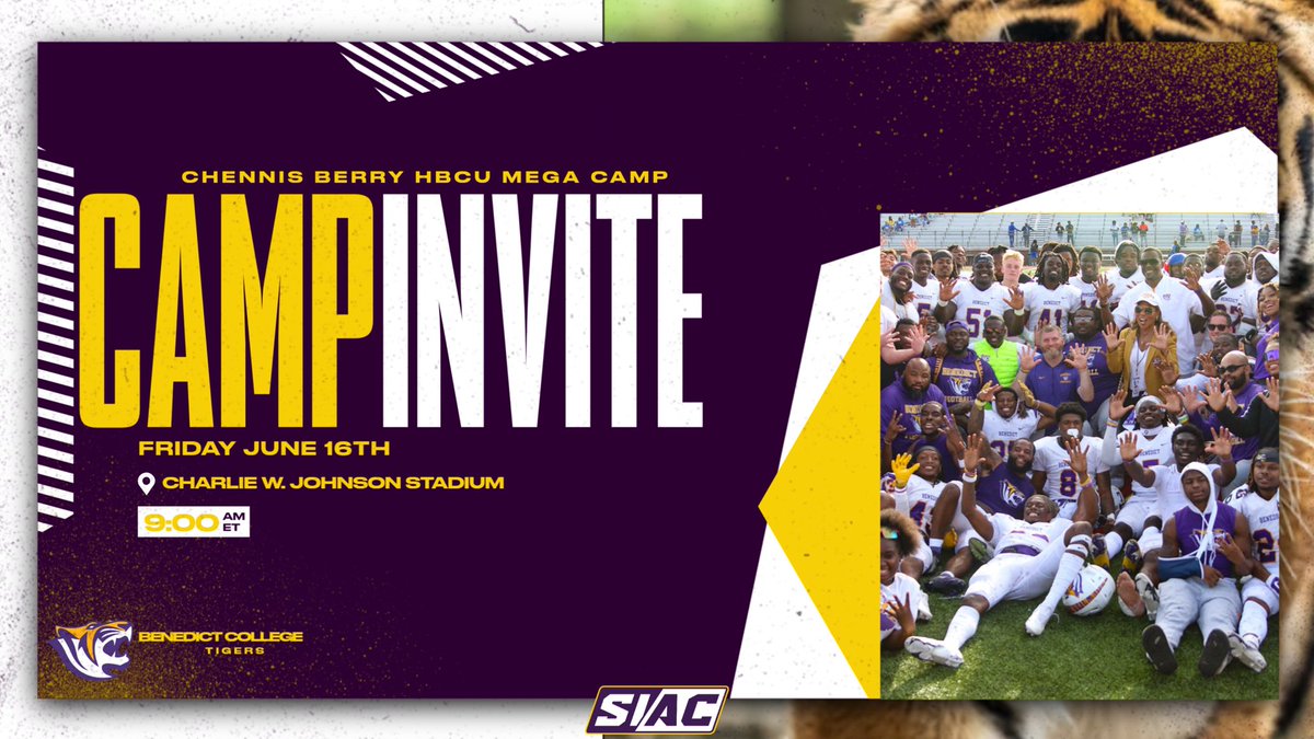 I’ll be attending @GoTigers_BC camp on June 16th. Ready to get some work in!!! <a href="/kevinJking4/">Coach King</a> <a href="/Davon_M0rgan/">DAVON MORGAN</a> <a href="/HCWillieSimmons/">Coach Willie Simmons</a> <a href="/CoachCParrott/">Coach Chris Parrott</a> <a href="/SenecaRecruits/">Seneca Bobcat Football Recruits</a>