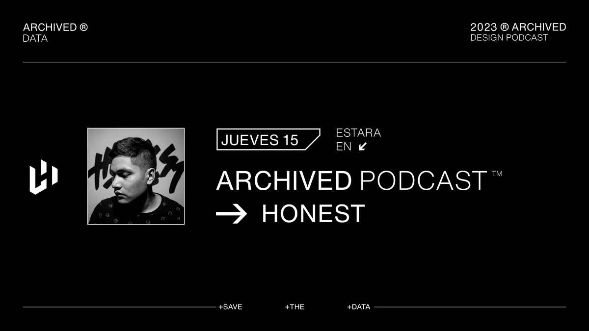 ArchivedPodcast's tweet image. Este Jueves 15 tendremos a @heyhonest en Archived Podcast.    

⏰ 9:00 PM  
📷twitch.tv/archivedpodcast 

➜ #SaveTheData