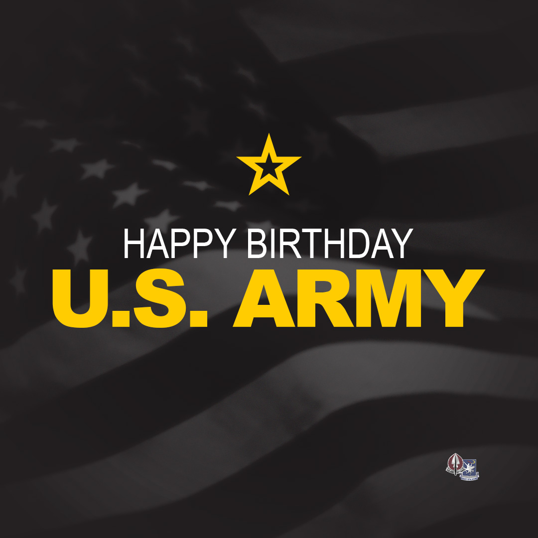 Happy Birthday to the United States Army!  Be all that you can be today and everyday!

#NSDQ #USASOC #USASOAC #USARMY #Army #beallthatyoucanbe #ArmyAviation #goArmy #SpecialOperations