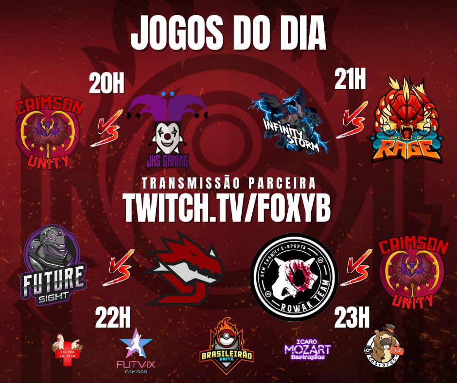 Jogos de hoje lá no Canal da Twitch da nossa streamer parceira <a href="/Foxybru/">FoxyB</a> !!      

Pra quem vai sua torcida??      

Link: twitch.tv/foxyb