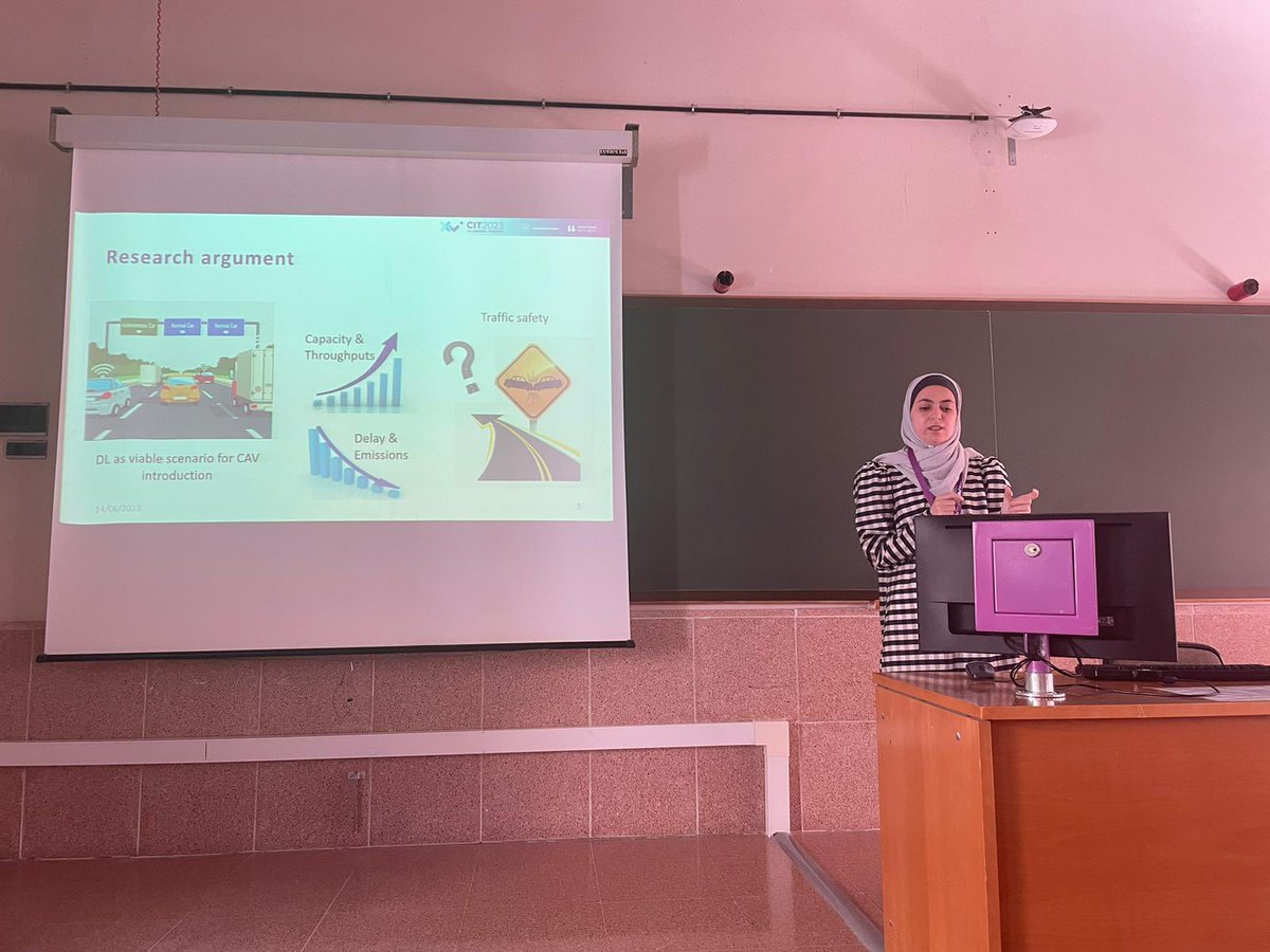 Presenting the work “Evaluation of the safety impact of employment a dedicated lane for #CAV on motorways” #CIT2023 <a href="/tryseUGR/">TRYSE-UGR</a> #LaLaguna