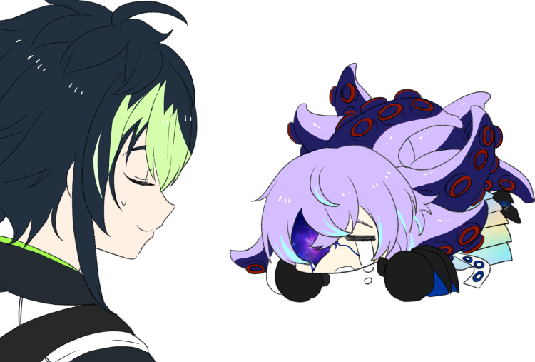 green hair crying closed eyes purple hair white background black hair tears  illustration images