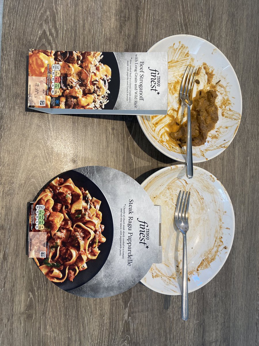 Hi @Tesco … a tale of two Finest ready meals. Steak Ragu Pappardelle 4/5, Beef Stroganoff 1/5 (beef totally inedible).
Please DM me for details, codes, proof of purchase etc
#moneybackplease #foodquality
