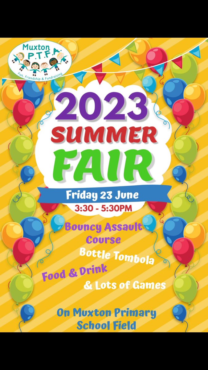 pepperann112's tweet photo. Come and join us to raise money for an amazing primary school and come and say hi! @MuxtonPrimary @MuxtonTF2 https://t.co/2xqjaadRYm