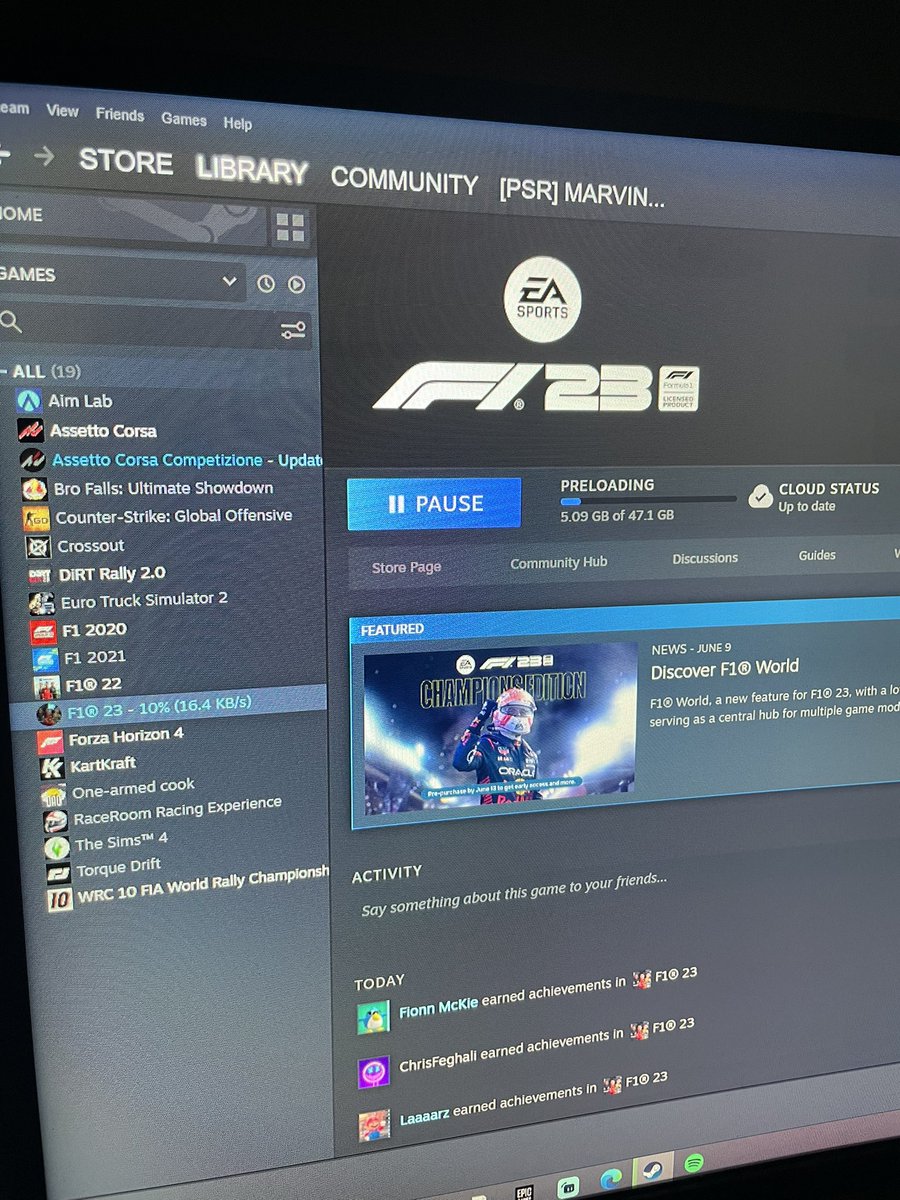 Cant wait to start grinding on the new game!
<a href="/PSR_ESPORTS/">Paradox Sim Racing</a> ❤️🔥
( ignore the internet speed😭💀)