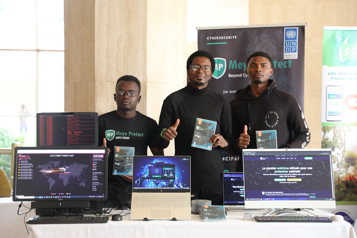 PNUDCameroun's tweet image. "I am the CEO of @MeyeProtect, a #StartUp, developing #AntiVirus #Softwares for the protection of computers/phones.

#UNDP🇨🇲 @youthconnektcm support enabled us to acquire materials, advance our idea &amp;amp; expand to 07 African Countries.

#SupportUs to reach our #Goals"
Meye Stéphane.