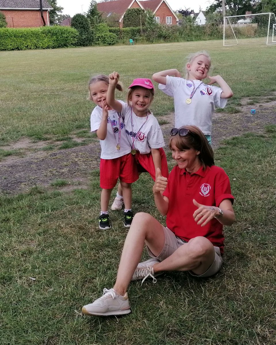 Team @BLVISchool at #AthleticsFestival @StPetersFarnham - Betsy-Boo, Allium & Freya & the fab Mrs Ball!! Lots of fun, games, stickers galore & medals! Well done to the Y6 children too, for looking after us & being so welcoming!! 😘 Stars! 🤩🏅😁🎽 #girlpower #thesegirlscan