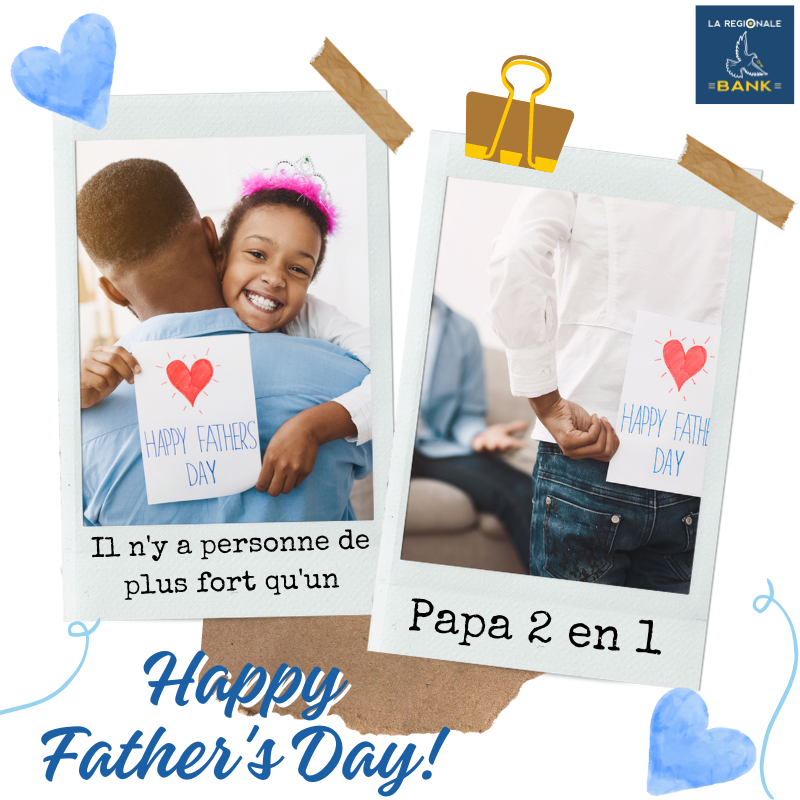 Regionale_BANK's tweet image. [HAPPY FATHER DAY👨‍👦👨‍👧]

Nous sommes fiers de VOUS. N&apos;oubliez jamais que vous êtes nos super-héros🦹‍♂️🦸🦸‍♂️. Tous les jours, vous êtes là pour nous #protéger, nous #éduquer, nous #guider. 
Bonne fête des Pères à vous ❗️

#LaRegionaleBank #papa #familleheureuse #bonheurauquotidien