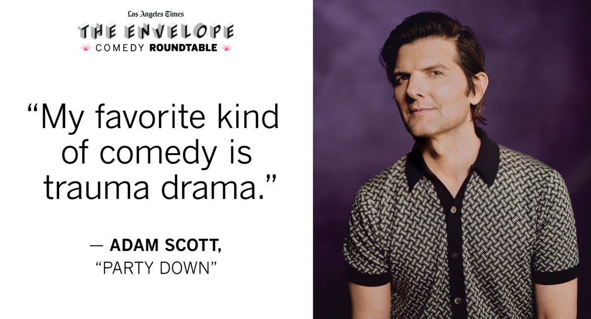 “My favorite kind of comedy is trauma drama.” — @mradamscott , #partydown

Dive into the L.A. Times Envelope Comedy Roundtable: bit.ly/3ClUn7S

#TheEnvelope #severance