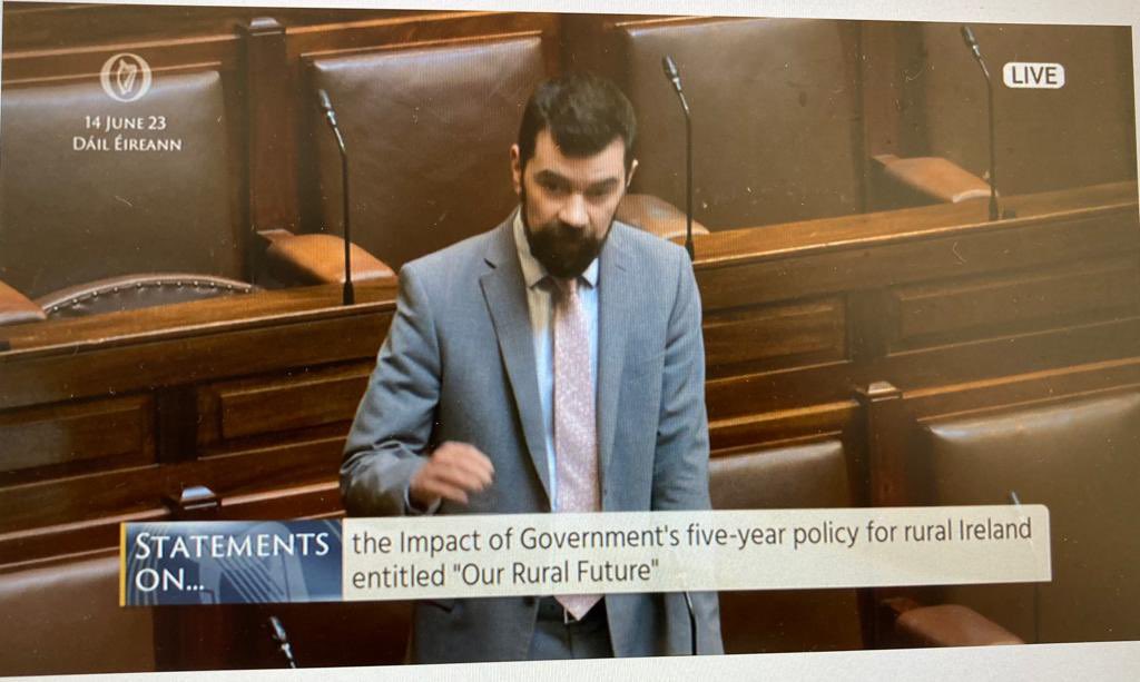 joefingalgreen's tweet image. This evening I spoke in the Dàil about how I use my roles across 3 Gov Depts to help deliver commitments in Our Rural Future. As someone from a rural, small farming background myself I am familiar with many of the issues &amp;amp; am committed to working to reinvigorate rural Ireland.