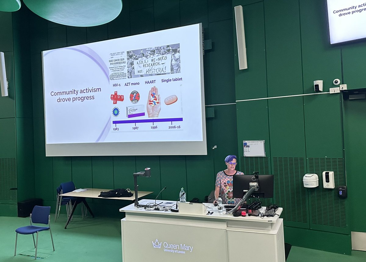 Matthew_Hodson's tweet photo. A huge honour to attend the inaugural of academic, clinician and activist @profchloeorkin.
Her research and advocacy on #HIV injectable treatment, #UequalsU, mpox and COVID  breaks new ground - tackling inequality and health inequities at the heart of it all.
I am in awe.
🏳️‍🌈💜👏 https://t.co/yzKWpNnRiW