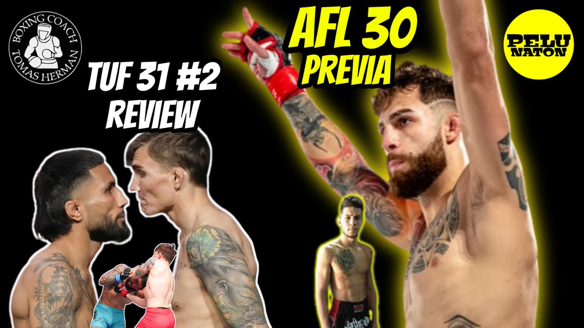tomashermanbox's tweet image. 👊 ¡Nuevo Análisis con @pelunaton ya disponible!👇
youtu.be/gQdah5MuVKU

✅ Review TUF 31 #2.

✅ Previa @AFLMMASPAIN 30 Aranjuez sobre las peleas de @davidmorajim y @mangelozanomma 

¡Déjanos tus comentarios!

#TUF31 #AFL30 #tomashermanbox #pelunaton #análisis #mma