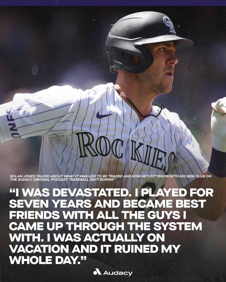 Listen in as Colorado Rockies' Nolan Jones shares his experience of being traded from the Cleveland Guardians and his journey with his new club on this week's episode of @bbisntboring 

More here: https://t.co/rGu8HCAMcy https://t.co/ROzBgWZCYJ